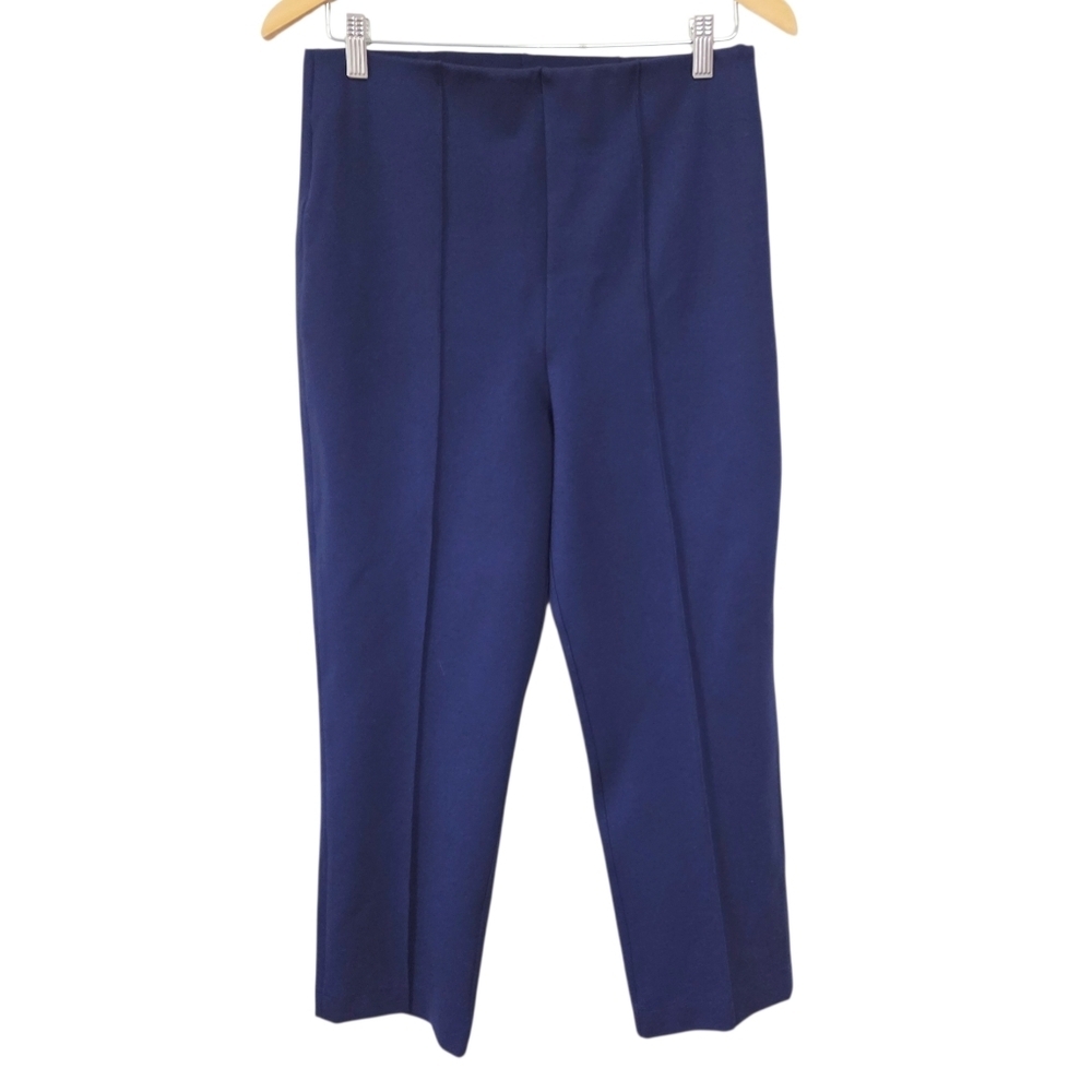 SPANX Supersmooth Perfect Fit Ponte Ankle Pants Navy Blue Large - Picture 3 of 12